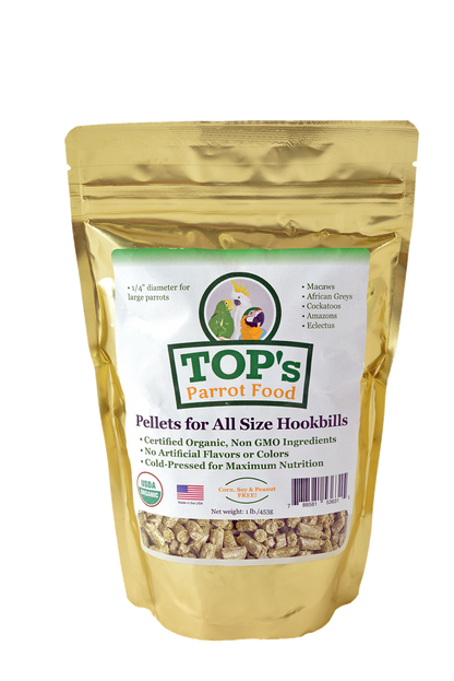 TOP's Parrot Pellets for All Size Hookbills, 1 lb