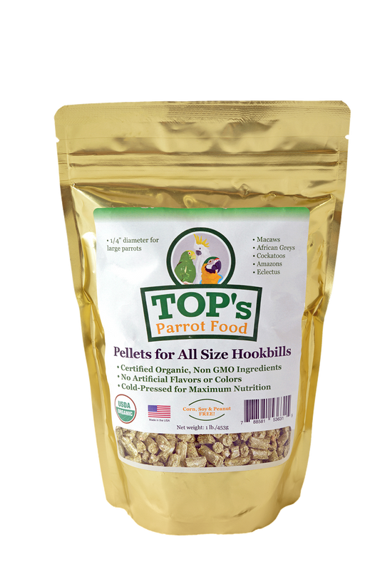 TOP's Parrot Pellets for All Size Hookbills, 1 lb