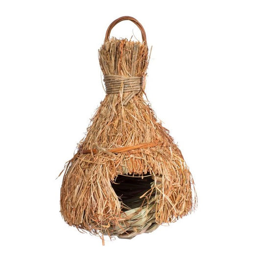 Natural Fiber Finch Covered Tiki Hut
