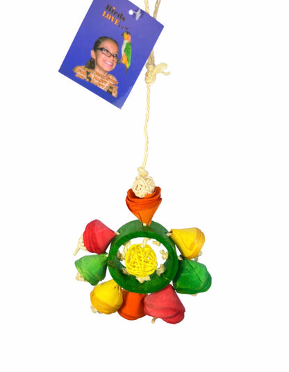 Birds LOVE Flower Crown Parrot Toy