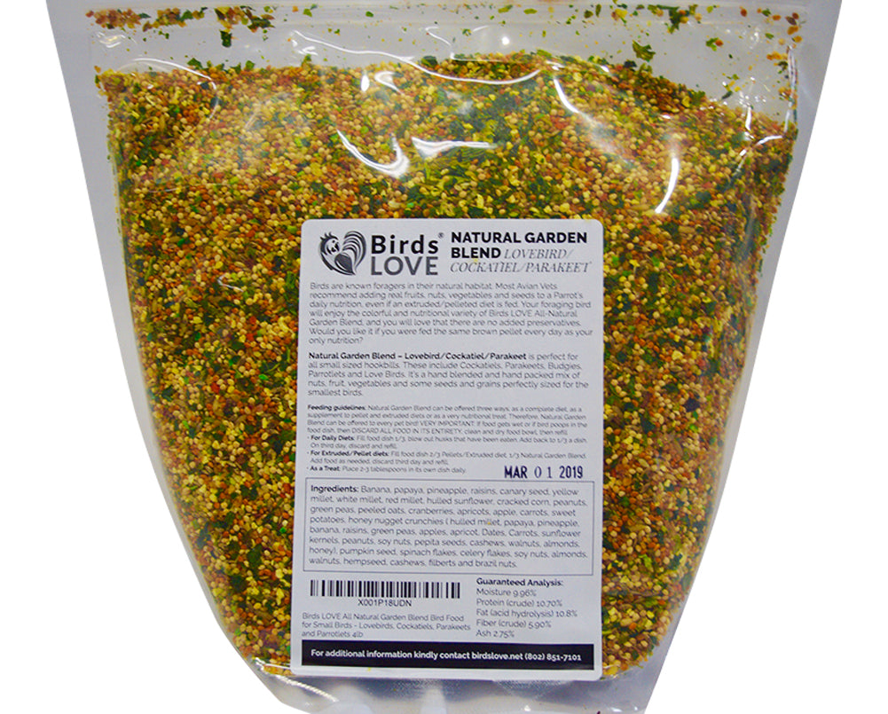 Bird's LOVE All Natural Garden Blend Small, 4 lbs