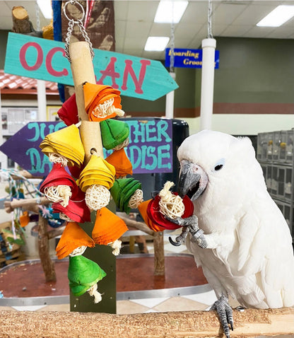 Birds LOVE Tulip Rain Parrot Toy