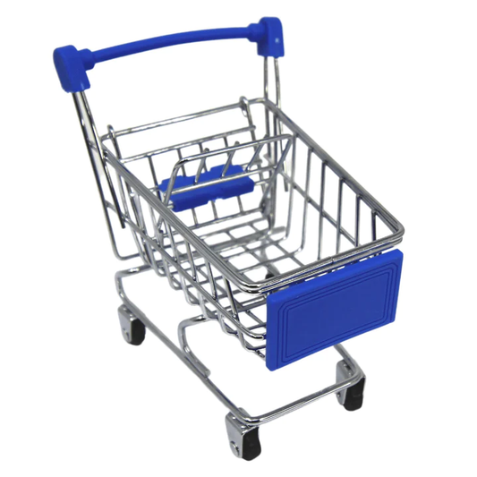 MINI SHOPPING CART DARK BLUE