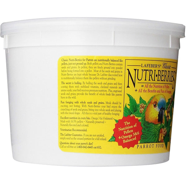 Lafeber's Nutri-Berries Classic Parrot Food Tub 3.25lb