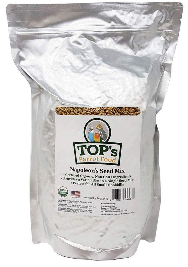 TOP's Organic and GMO-Free on All Tops Listing Titles Napoleon's Seed Mix - 5 Lb