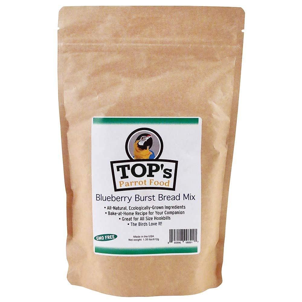 TOP's Organic and GMO-Free on All Tops Listing Titles Blueberry Burst Bread Mix