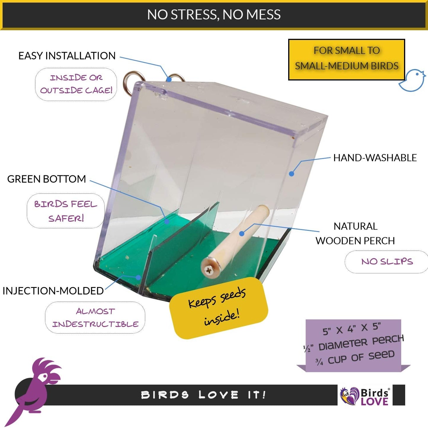 Birds LOVE No Mess Bird Feeder