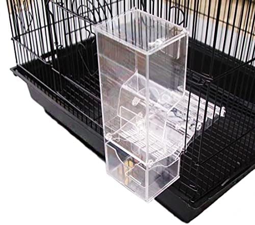 Birds LOVE Bird Feeder Seed Catcher Tray Hanging Cup Food Dish for Cage for Small Birds Lovebirds Cockatiels Canaries Sun Conures (Blue)