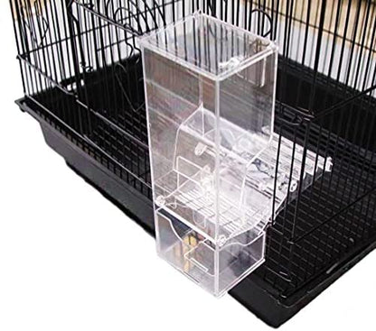 Birds LOVE Bird Feeder Seed Catcher Tray Hanging Cup Food Dish for Cage for Small Birds Lovebirds Cockatiels Canaries Sun Conures (Blue)