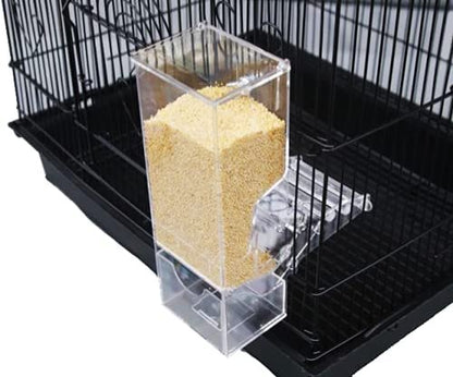 Birds LOVE Bird Feeder Seed Catcher Tray Hanging Cup Food Dish for Cage for Small Birds Lovebirds Cockatiels Canaries Sun Conures (Blue)