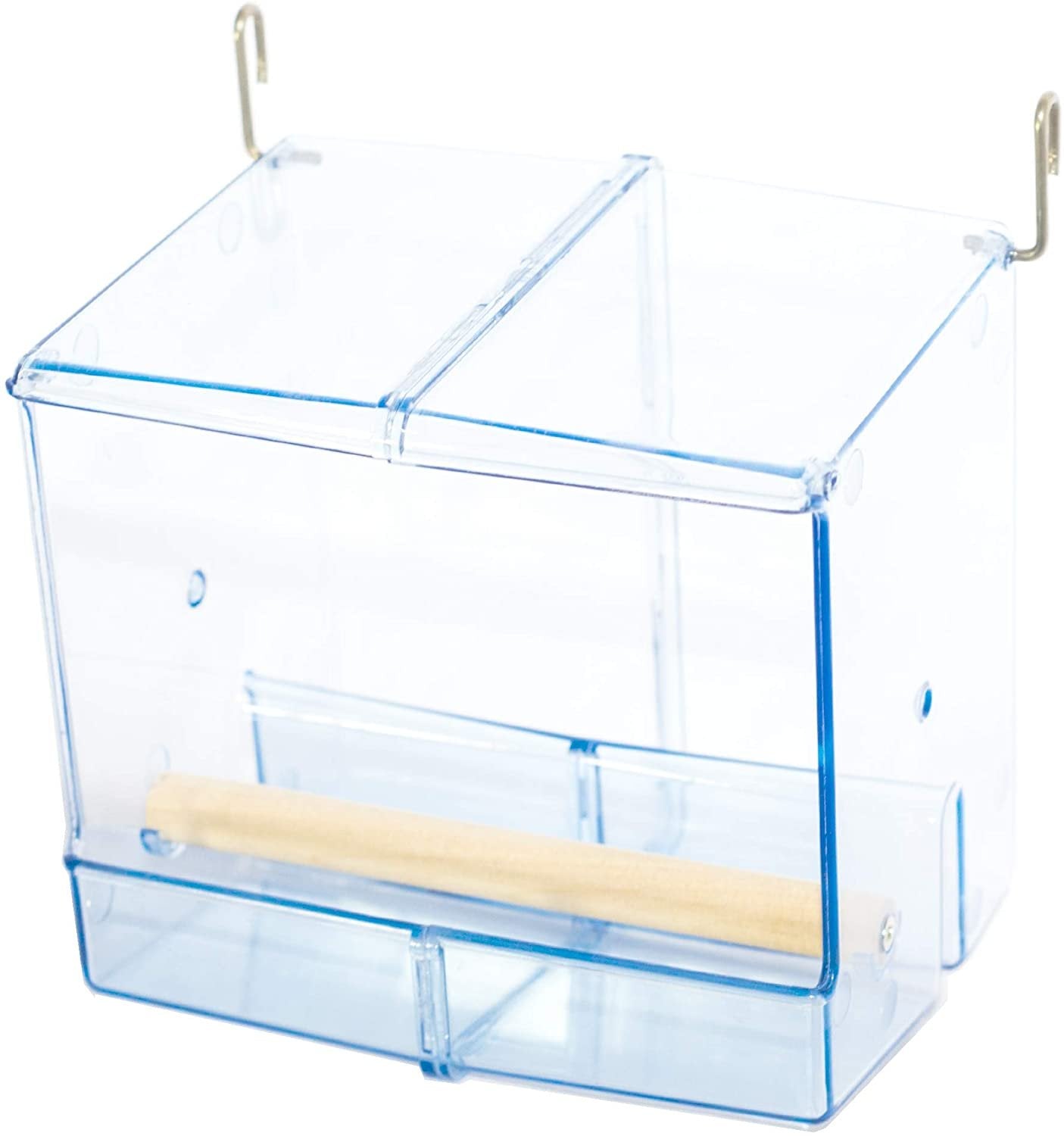 Birds LOVE Bird Feeder Seed Catcher Tray Hanging Cup Food Dish for Cage for Small Birds Lovebirds Cockatiels Canaries Sun Conures (Blue)